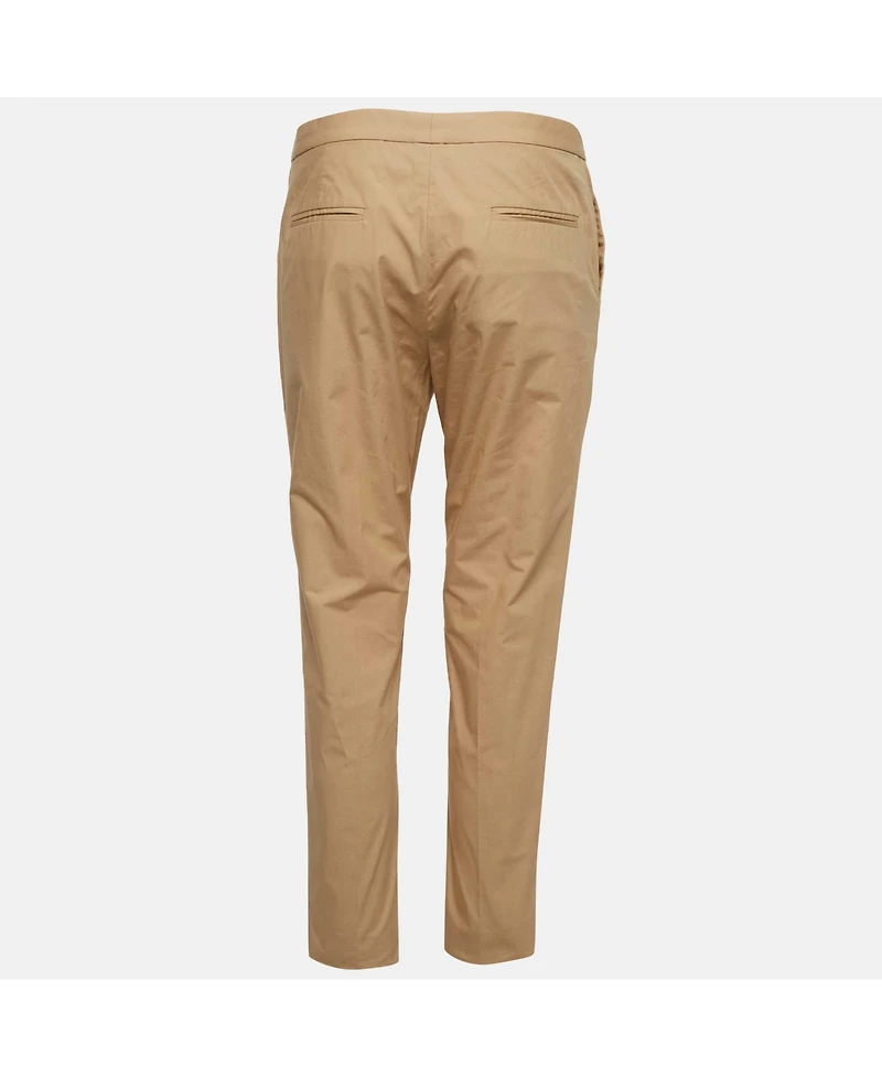 Pre-Owned Marni Women's Camel Cotton Skinny Trousers