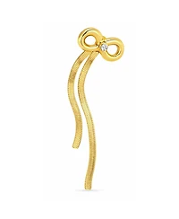 Rebl Jewelry Women's Bow Chain Drop Earring