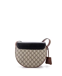 Pre-Owned Gucci Small Padlock Saddle Shoulder Bag Gg Coated Canvas and Leather