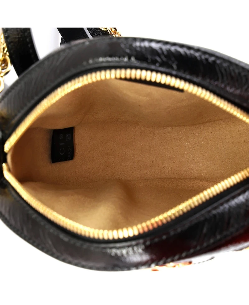 Pre-Owned Gucci Mini Ophidia Round Shoulder Bag Suede
