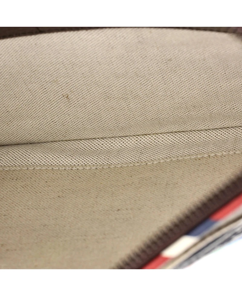 Pre-Owned Gucci Courrier Pouch Gg Coated Canvas with Applique