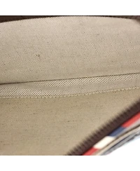 Pre-Owned Gucci Courrier Pouch Gg Coated Canvas with Applique