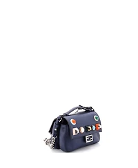 Pre-Owned Fendi Micro Double Baguette Studded Leather