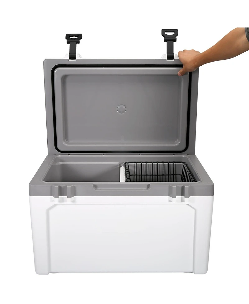 Cozito Insulated Portable Cooler, 52 qt Hard Ice Chest with Heavy Duty Handle, Holds 50 Cans