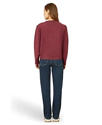 Yumi Women's Crochet Flower Knit Jumper