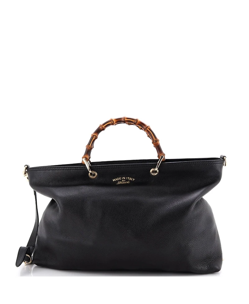 Pre-Owned Gucci Large Bamboo Shopper Tote Leather