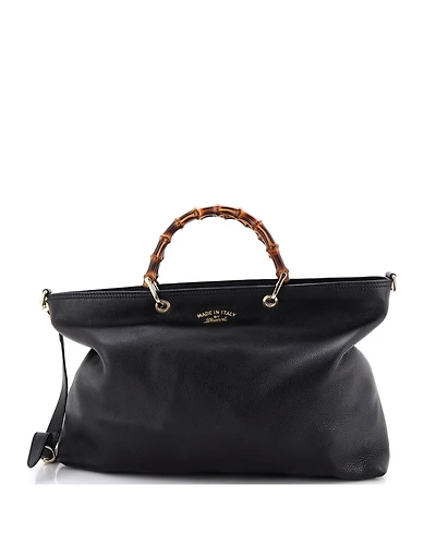 Pre-Owned Gucci Large Bamboo Shopper Tote Leather