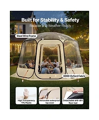 Cozito Pop Up Bubble Tent, 12 x 11.1 feet Clear Camping Shelter for 10-12 Persons