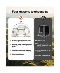 Cozito Pop Up Bubble Tent, 15 x 13.8 feet Clear Camping Shelter for 12-15 Persons