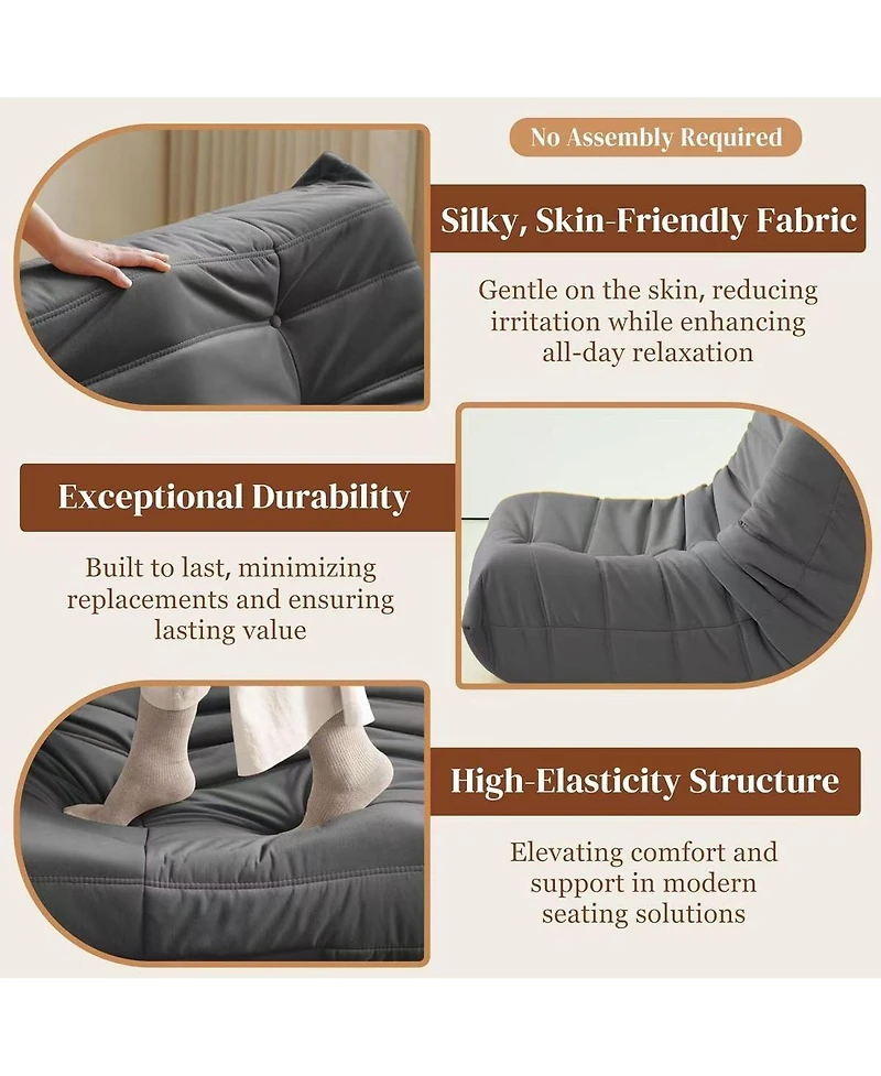 Streamdale Furniture Luxury Microfiber Accent Chair with Button-Tufted Detail