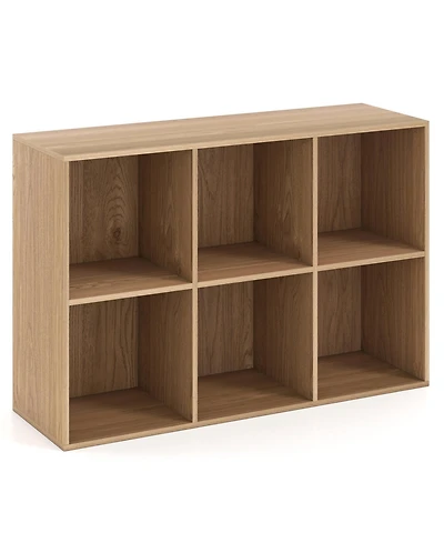 Slickblue Modern 6-Cube Organizer Bookcase with Anti-Tip Hardware