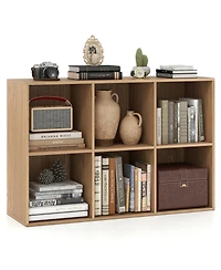 Slickblue Modern 6-Cube Organizer Bookcase with Anti-Tip Hardware