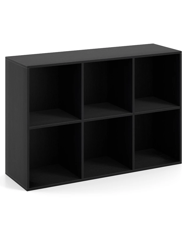 Slickblue Modern 6-Cube Organizer Bookcase with Anti-Tip Hardware