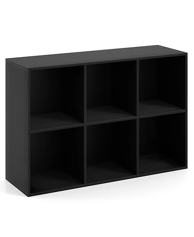 Slickblue Modern 6-Cube Organizer Bookcase with Anti-Tip Hardware