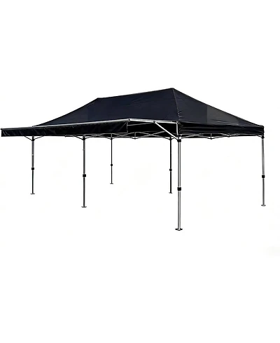 gaomon 10x20 ft Pop Up Canopy Tent, Portable Instant Shelter with 8x8 ft Cover, for Patio, Garden, Beach
