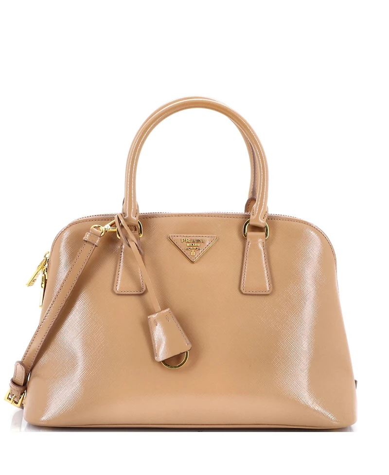 Pre-Owned Prada Medium Open Promenade Bag Vernice Saffiano Leather