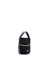 Pre-Owned Prada Mini Petit Sac Bucket Bag Re-Nylon and Nappa Leather