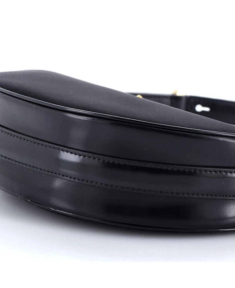 Pre-Owned Prada Small Arque Half Moon Hobo Tessuto