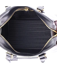 Pre-Owned Prada Small Convertible Zip Around Satchel City Calfskin and Saffiano Leather
