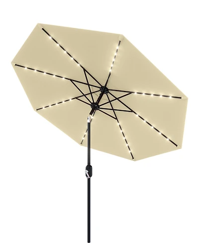 gaomon 10feet Outdoor Patio Umbrella, Table Umbrella with Solar Lights for Yard