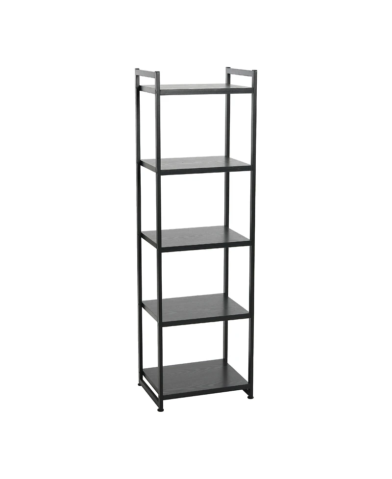 Household Essentials Jamestown 5 Shelf Open Storage Bookshelf