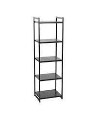 Household Essentials Jamestown 5 Shelf Open Storage Bookshelf