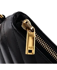 Pre-Owned Saint Laurent Large Puffy Zip Pouch Patent