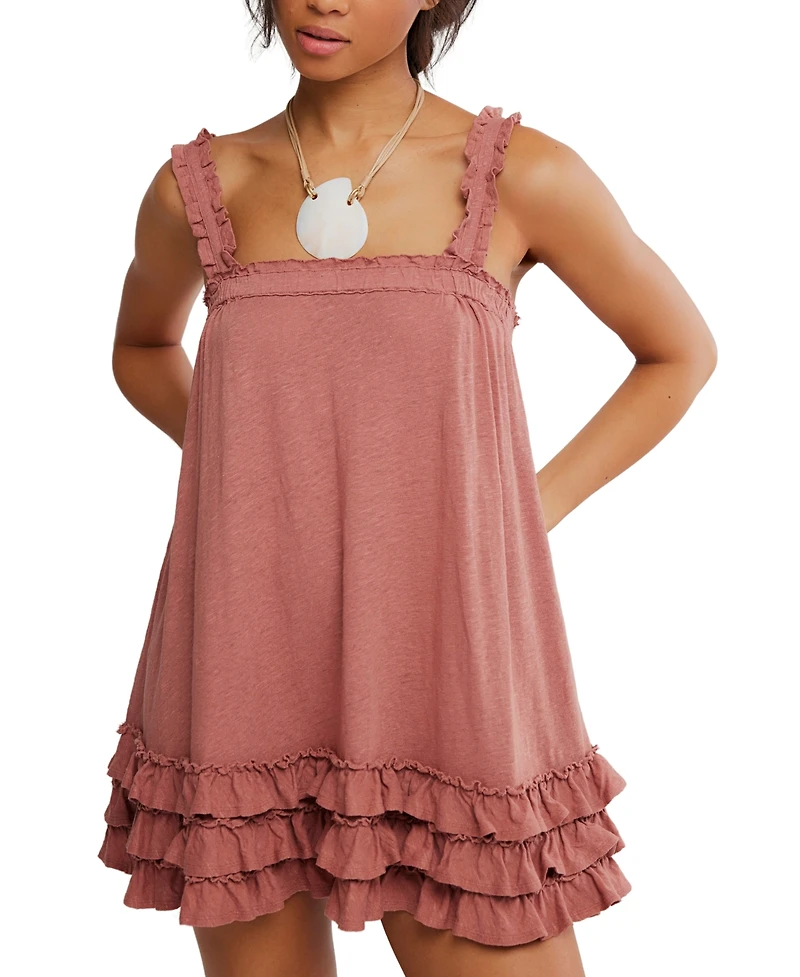 Free People Women's Cotton-Blend Spring Tide Tunic Top