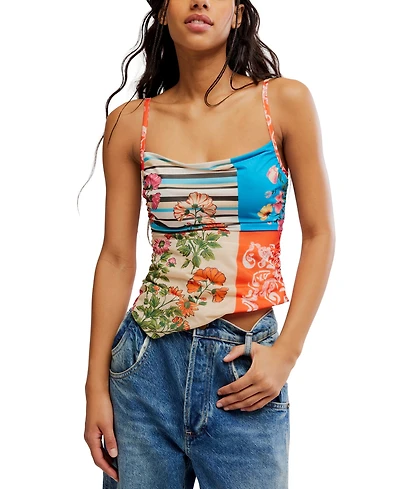 Free People Women's Estella Square Neck Asymmetric Tank Top