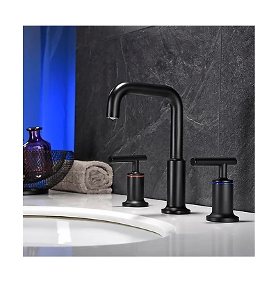 Phying Widespread Bathroom Sink Faucet with With Cupc Water Supply Hose and Cartridge