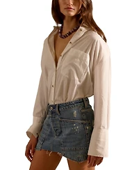 Free People Women's Mini Denim Skirt