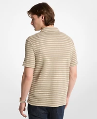 Michael Kors Men's Pointelle Stripe Short-Sleeve Shirt