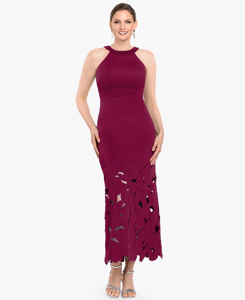 Betsy & Adam Petite Sleeveless Halter Neck Dress