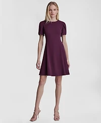 Dkny Women's Tulip Sleeve Fit and Flare Dress