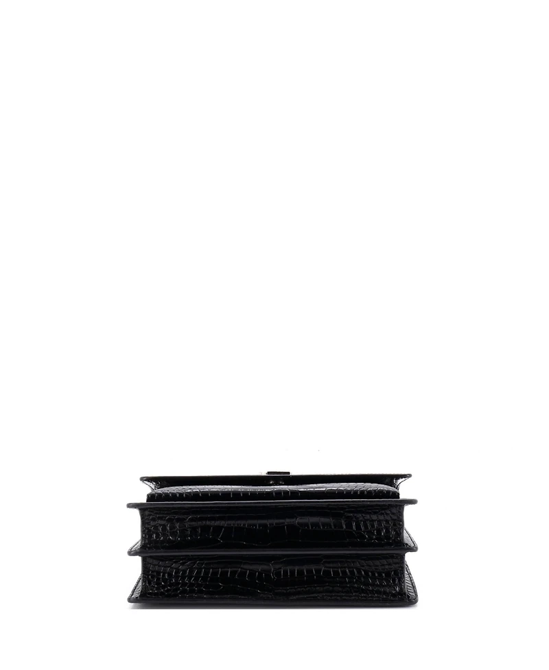 Pre-Owned Saint Laurent Medium Sunset Crossbody Bag Embossed Leather