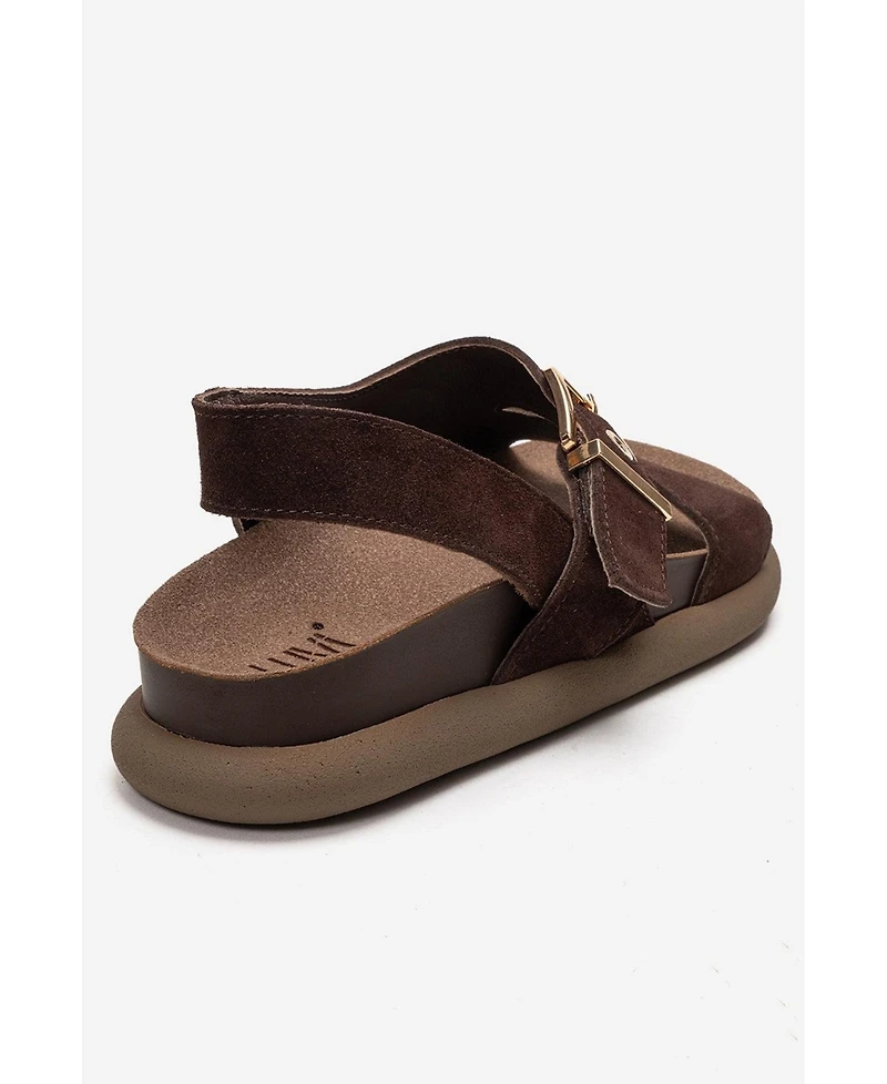 Forever & Always Shoes Women's Jalven Leather Sandal