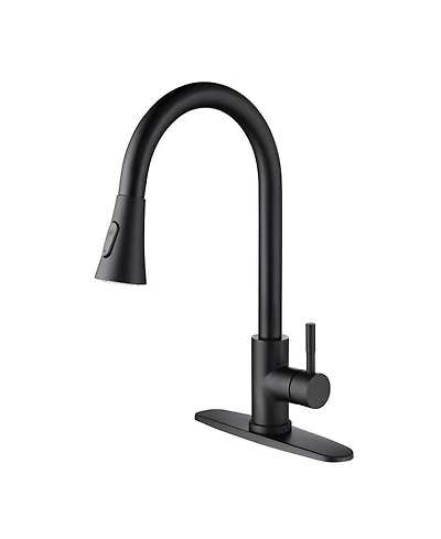 Phying High Arc Single Handle Kitchen Sink Faucet Single Level Stainless Steel Pull down Sprayer Faucet Brushed Nickel Finish