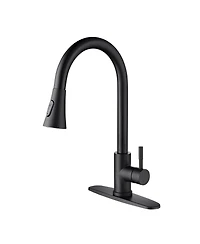 Phying High Arc Single Handle Kitchen Sink Faucet Single Level Stainless Steel Pull down Sprayer Faucet Brushed Nickel Finish