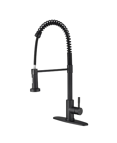 Phying 360 Degree Swivel High Arc Kitchen Faucet Single Handle Temperature Flow Control Pull Out Sprayer Faucet with Automatic