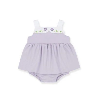 Florence Eiseman Baby Girl Pincord Romper with Flowers