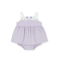 Florence Eiseman Baby Girl Pincord Romper with Flowers