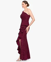 Betsy & Adam Women's One-Shoulder Ball Gown