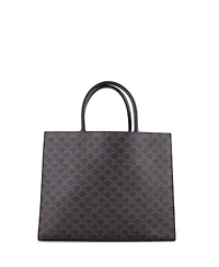 Pre-Owned Celine Horizontal Logo Cabas Tote Triomphe Coated Canvas