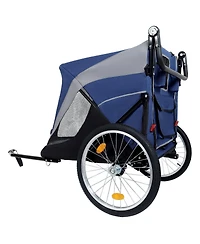 Streamdale Furniture 2-in-1 Pet Bike Trailer and Stroller - Holds Up to 100 lbs