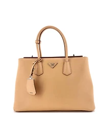 Pre-Owned Prada Medium Turnlock Cuir Twin Tote Saffiano Leather