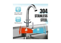 Aecojoy Stainless Steel Utility Sink, Freestanding Outdoor Sink Station with Hose Hookup