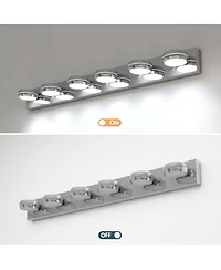 Busdays 43 Inch 6 Light Led Modern Bathroom Vanity Light Fixture Over Mirror 18W Bath Light Bar