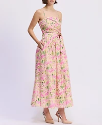 En Saison Women's Arya Straight Neck Maxi Dress