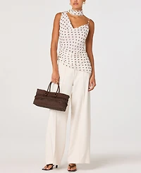 Astr the Label Women's Chiffon Cowl Neck Scarf Top
