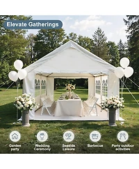 Streamdale Furniture 10'x20' Carport Canopy Tent with Removable Sidewalls